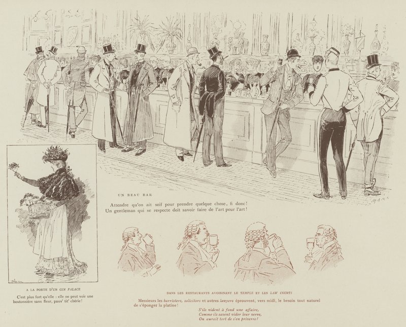 Ilustração para a vida de Londres por Marte de Maurice Charles Mathieu Bonvoisin