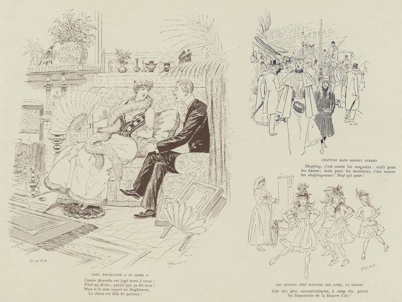 Ilustração para a vida de Londres por Marte de Maurice Charles Mathieu Bonvoisin