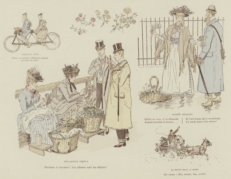Ilustração para a vida de Londres por Marte de Maurice Charles Mathieu Bonvoisin