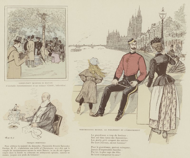 Ilustração para a vida de Londres por Marte de Maurice Charles Mathieu Bonvoisin