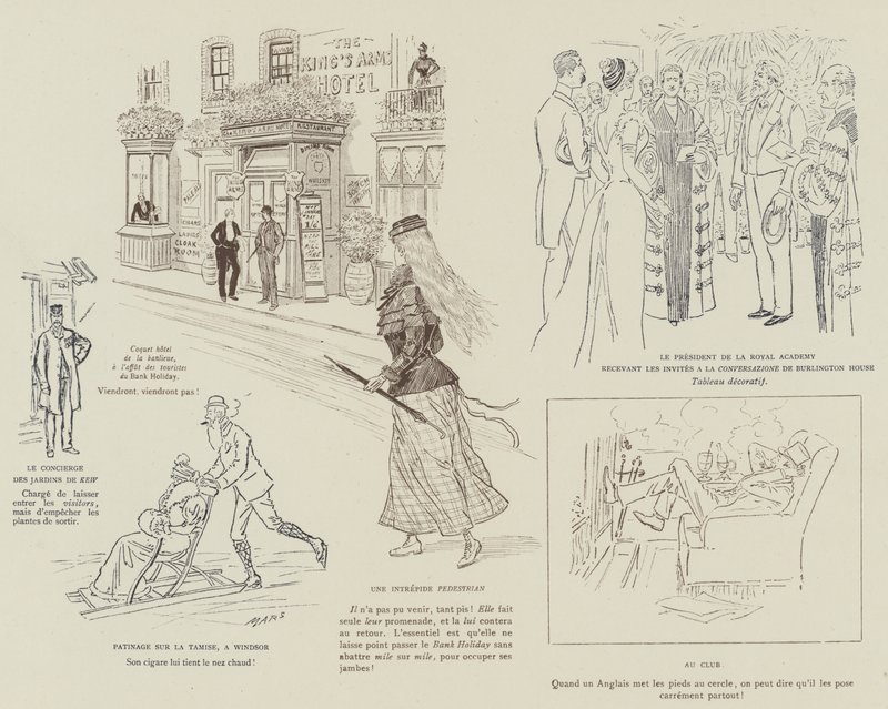 Ilustração para a vida de Londres por Marte de Maurice Charles Mathieu Bonvoisin