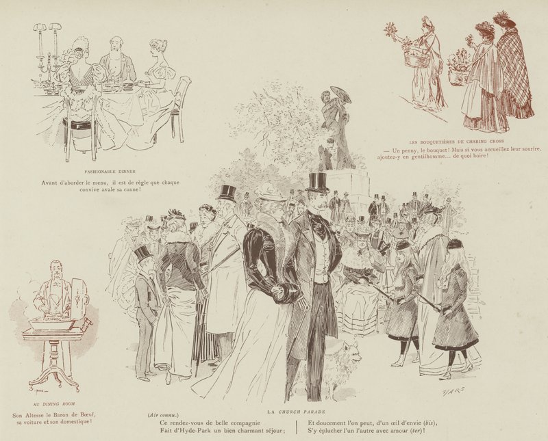 Ilustração para a vida de Londres por Marte de Maurice Charles Mathieu Bonvoisin
