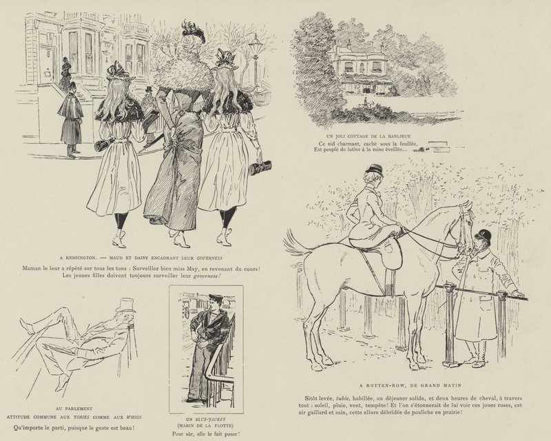 Ilustração para a vida de Londres por Marte de Maurice Charles Mathieu Bonvoisin