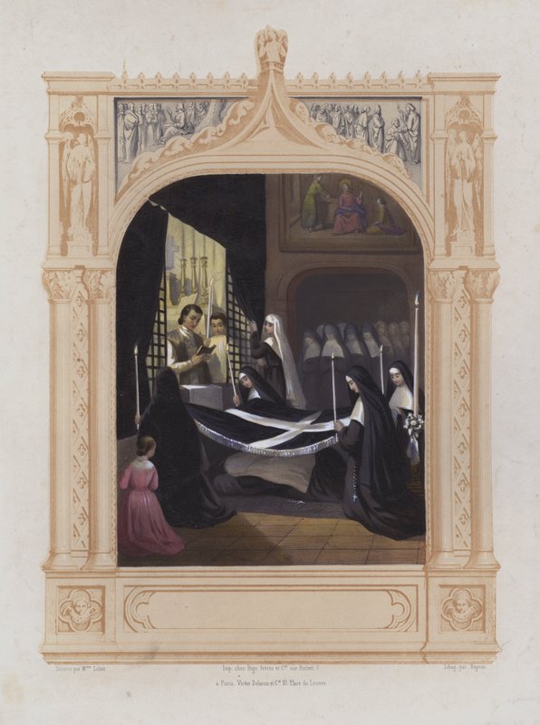 Admissão às ordens sagradas (aquatint) de Maurice Leloir
