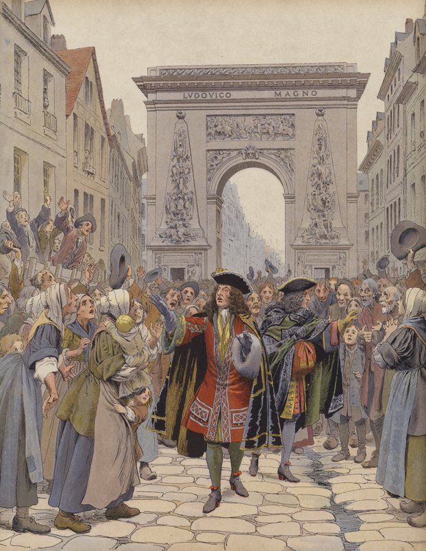 Boufflers durante o inverno de 1709, acalmando uma perturbação de Maurice Leloir