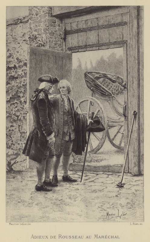 Adeus de Rousseau ao Marechal (gravura) de Maurice Leloir
