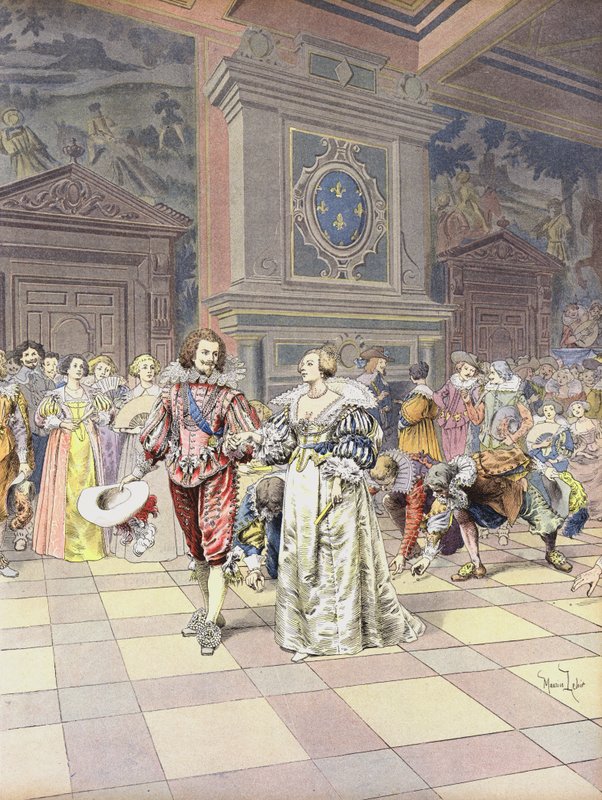 George Villiers, 1º Duque de Buckingham na Corte na França de Maurice Leloir