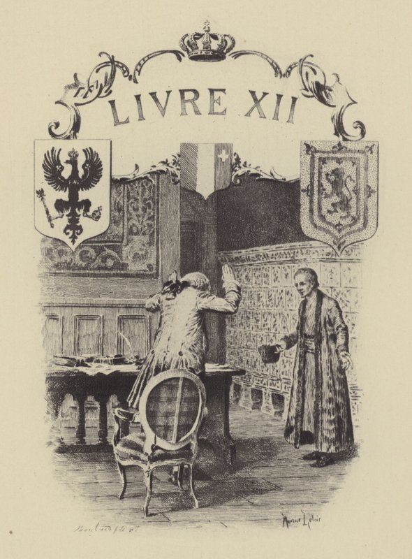 Ilustração para o Livro XII de Les Confessions de Jean-Jacques Rousseau (gravura) de Maurice Leloir