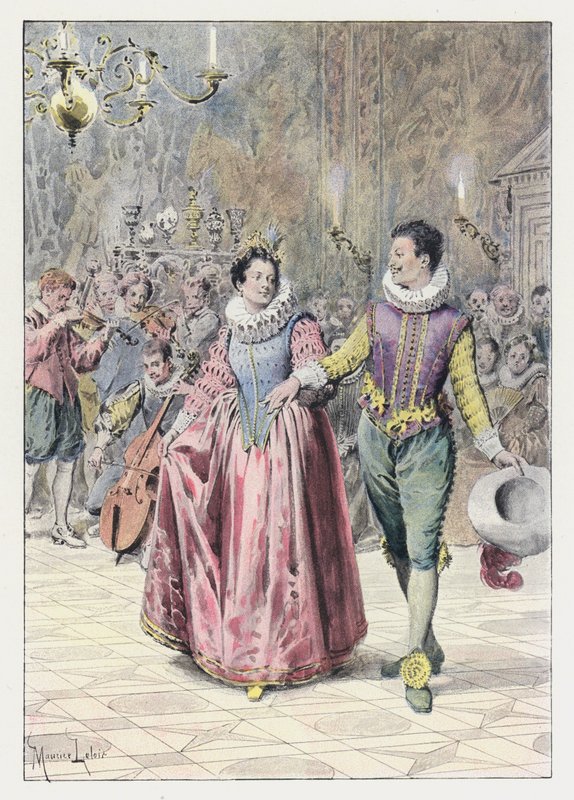 Ilustração para Gil Blas (cor litho) de Maurice Leloir