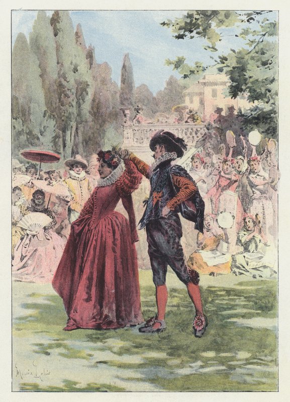 Ilustração para Gil Blas (cor litho) de Maurice Leloir