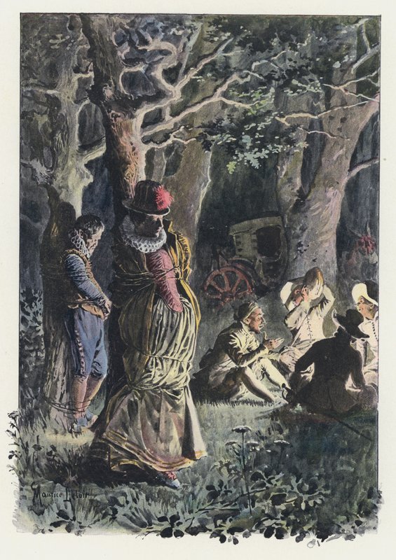 Ilustração para Gil Blas (cor litho) de Maurice Leloir