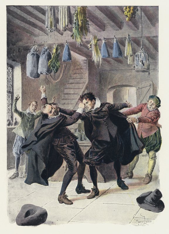 Ilustração para Gil Blas (cor litho) de Maurice Leloir