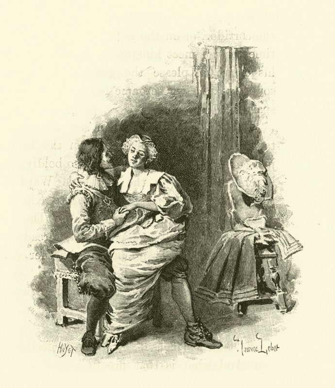 Ilustração para Os Três Mosqueteiros (gravura) de Maurice Leloir