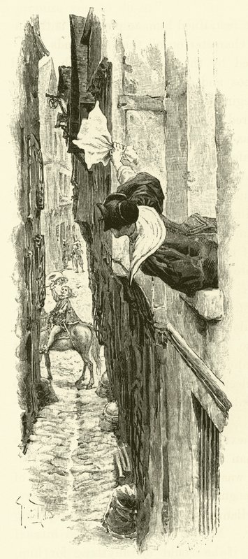 Ilustração para Os Três Mosqueteiros (gravura) de Maurice Leloir