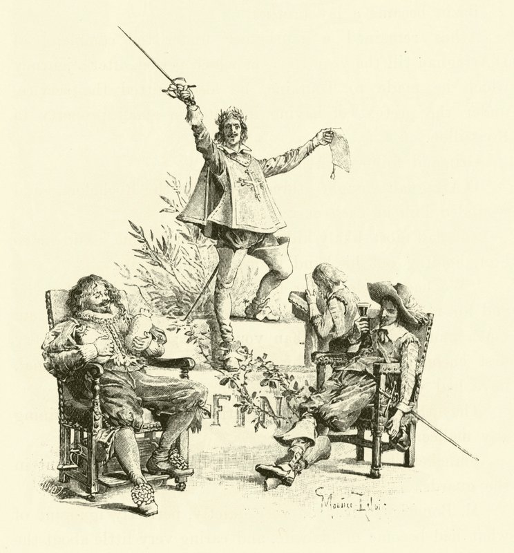 Ilustração para Os Três Mosqueteiros (gravura) de Maurice Leloir