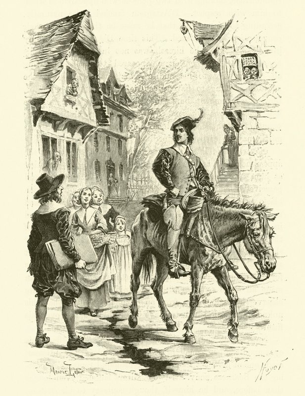 Ilustração para Os Três Mosqueteiros (gravura) de Maurice Leloir