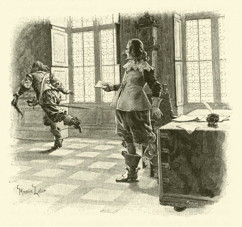 Ilustração para Os Três Mosqueteiros (gravura) de Maurice Leloir
