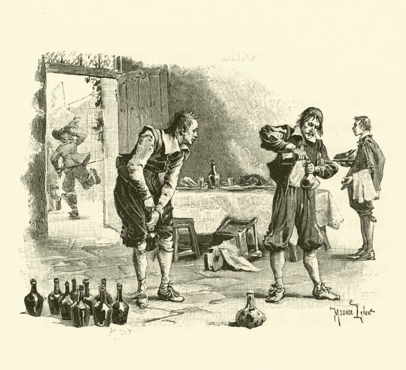 Ilustração para Os Três Mosqueteiros (gravura) de Maurice Leloir
