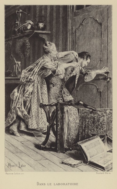 No laboratório (gravura) de Maurice Leloir