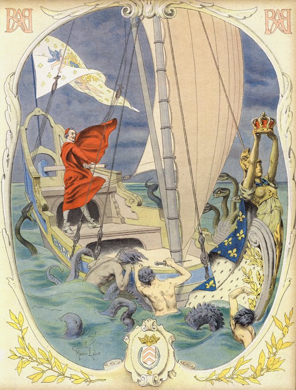 Richelieu dirigindo o navio de Estado de Maurice Leloir