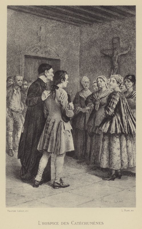 O hospício dos catecúmenos (gravura) de Maurice Leloir