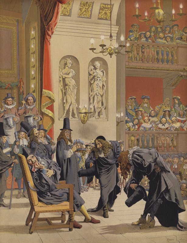 A última performance de Moliere, em The Imaginary Illness de Maurice Leloir