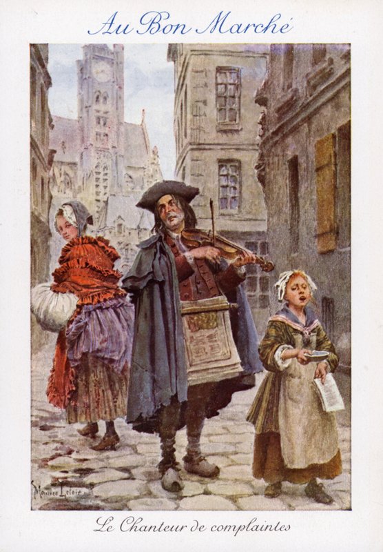 O cantor de reclamações (cor litho) de Maurice Leloir