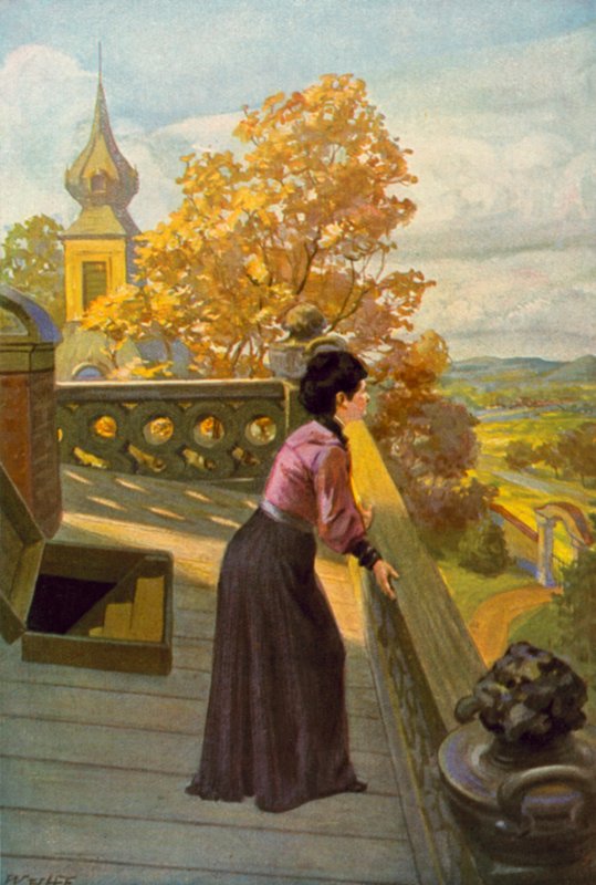 Ilustração para Jane Eyre por Charlotte Bronte (lito colorido) de Max Wulff