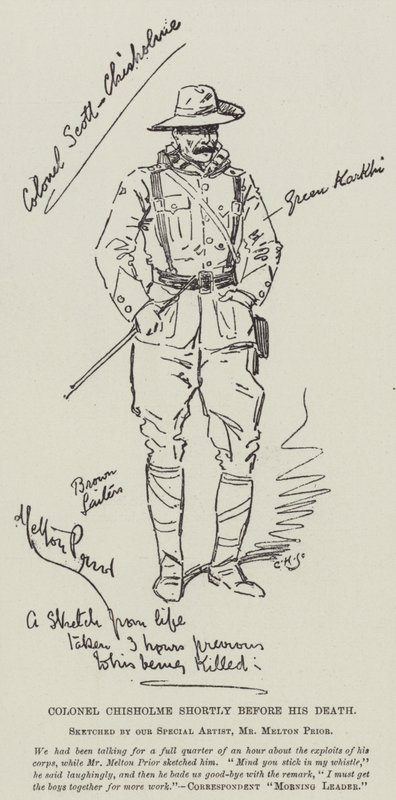 Coronel Chisholme pouco antes de sua morte de Melton Prior