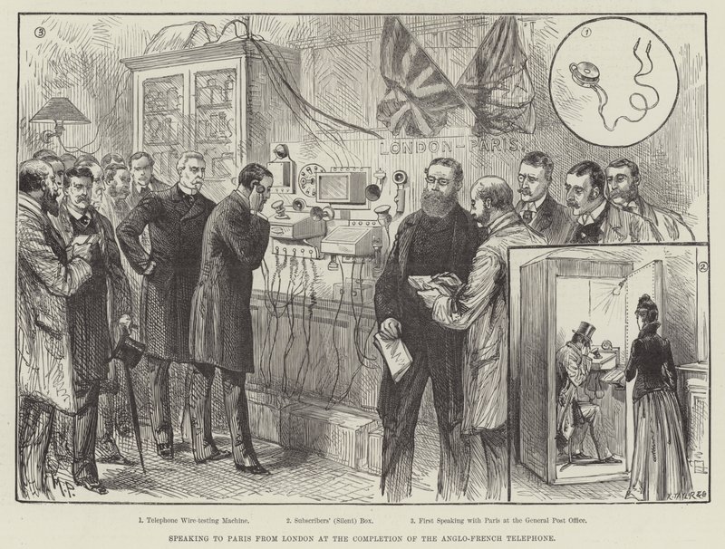 Falando a Paris de Londres na Conclusão do Telefone Anglo-Francês de Melton Prior