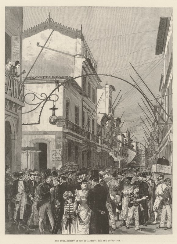 The Bombardment of Rio de Janeiro, the Rua do Ouvidor  de Melton Prior