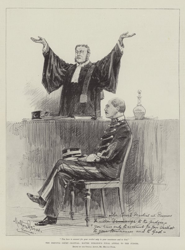 O Tribunal Dreyfus-Martial, o último apelo de Maitre Demange aos juízes de Melton Prior