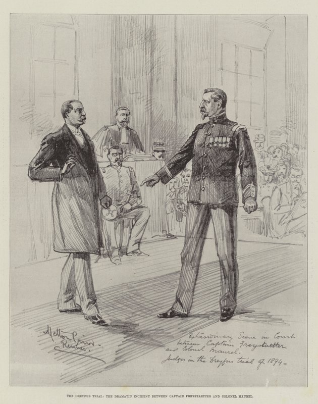O Julgamento Dreyfus, o Incidente Dramático entre o Capitão Freystaetter e o Coronel Maurel de Melton Prior