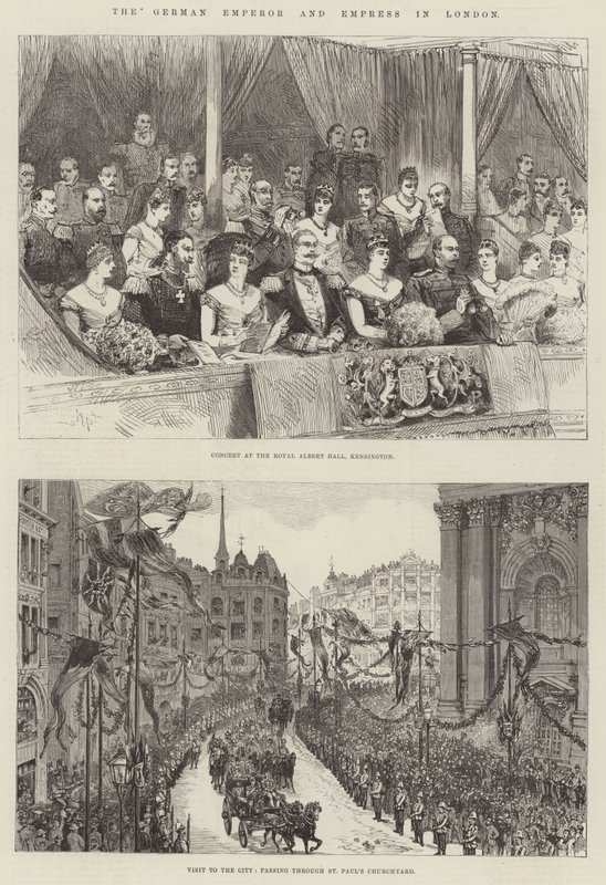 O imperador alemão e a imperatriz em Londres de Melton Prior