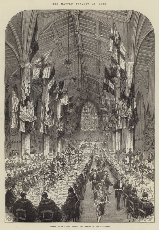 O banquete dos prefeitos em York, Jantar dos Lord Mayors e Prefeitos no Guildhall de Melton Prior