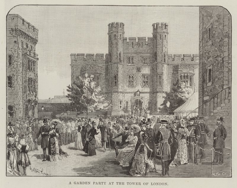 Uma festa de jardim na Torre de Londres de Melton Prior