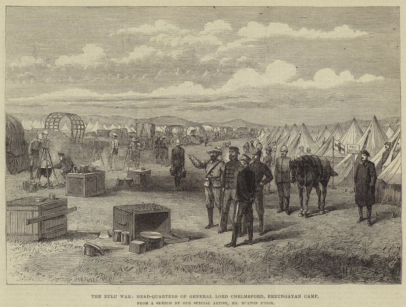 A Guerra Zulu, Head-Quarters do General Lord Chelmsford, Erzungayan Camp de Melton Prior