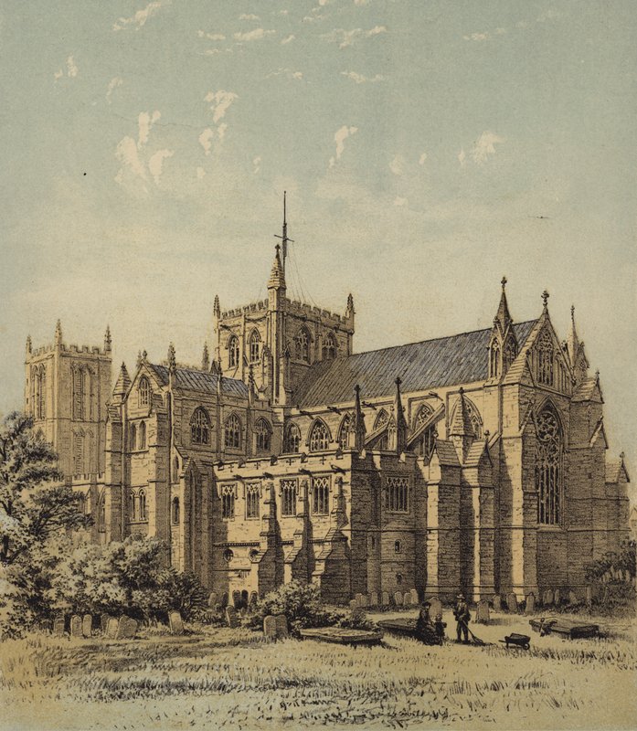 Catedral de Ripon, Yorkshire (cor litho) de Michael Hanhart