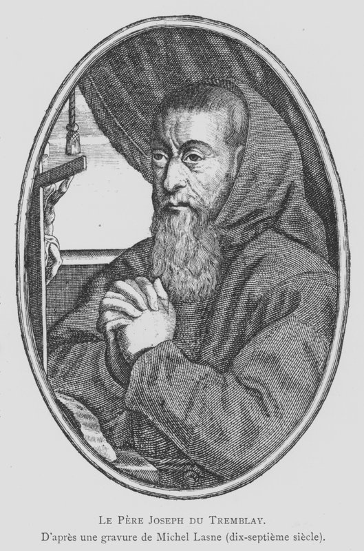 François Leclerc du Tremblay, frade capuchinho francês e conselheiro e agente do Cardeal Richelieu, conhecido como Padre José e a Eminência Grise (Eminência Cinzenta) (litho) de Michel Lasne