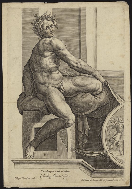 Figura do afresco da Capela Sistina no Vaticano de Michelangelo Buonarroti