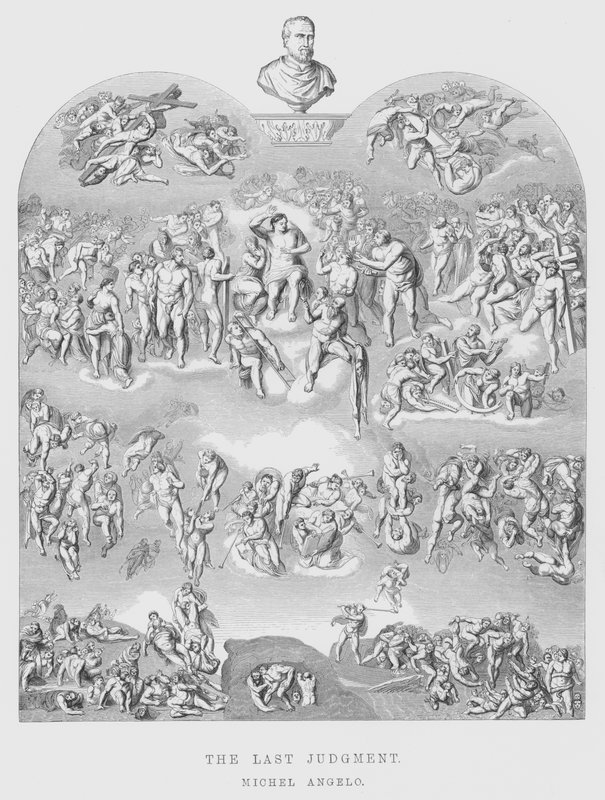 O Juízo Final (gravura) de Michelangelo (after) Buonarroti