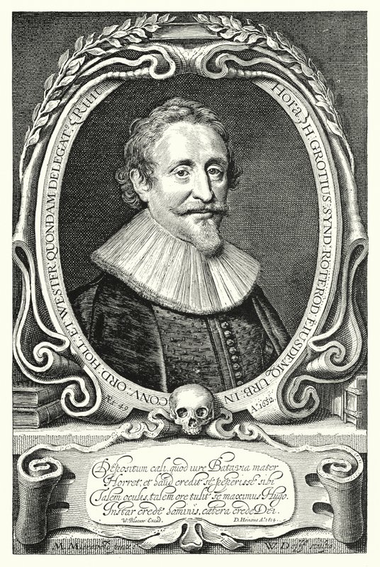 Hugo Grotius, jurista holandês, teólogo; filósofo e autor (gravura) de Michiel Jansz. van (after) Miereveld