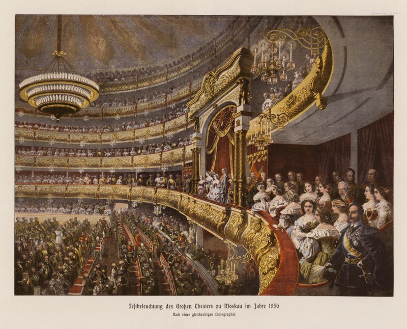 Iluminações no Teatro Bolshoi, Moscovo de Mihaly von Zichy