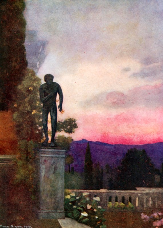 Pôr do sol, o Achilleion, Corfu de Mima Nixon
