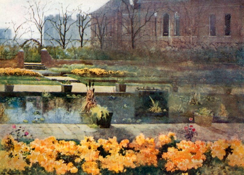 O jardim holandês, Palácio de Kensington de Mima Nixon