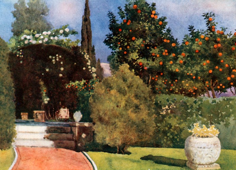 O jardim do palácio do príncipe herdeiro, Atenas de Mima Nixon