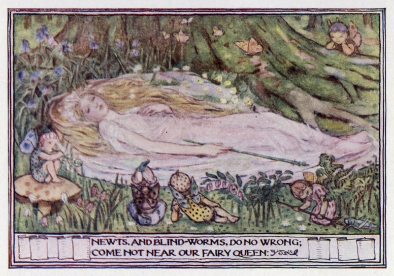 De "Sonho de uma noite de verão". William Shakespeare (lito colorido) de Minnie Didbin Spooner