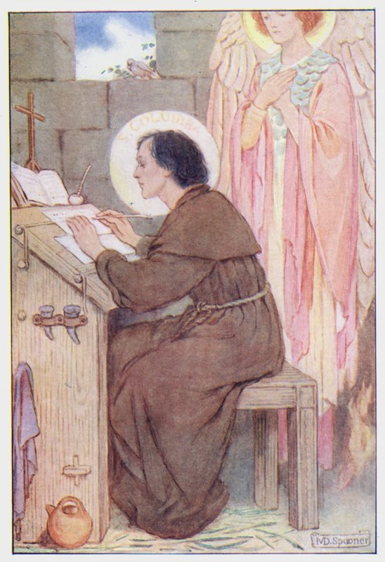 São Columba (lito a cores) de Minnie Didbin Spooner