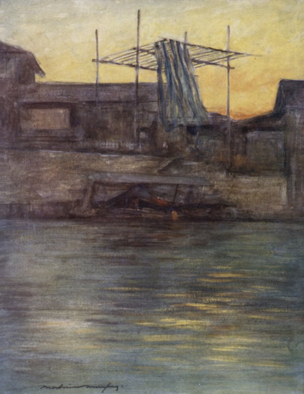 Um, canal traseiro, osaka de Mortimer Ludington Menpes