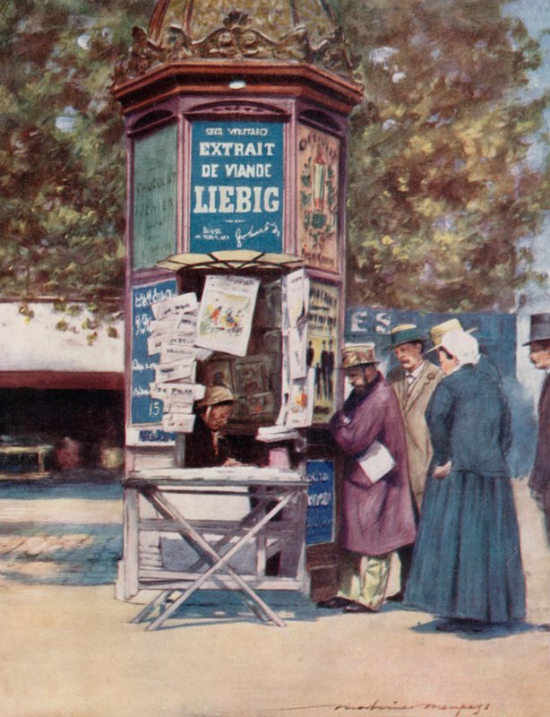 No Kiosque, Paris de Mortimer Ludington Menpes